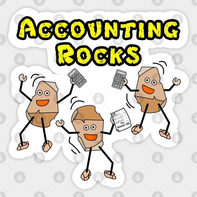 Accounting Rocks Sticker by Barthol Graphics